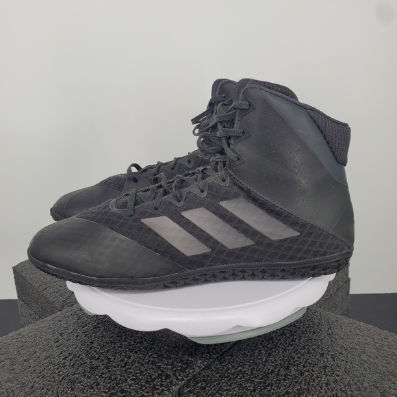 Adidas Mat Wizard 4 Wrestling Shoes Men’s Size 13 Black Carbon AC6971 MMA Boxing